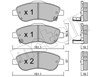 Передние тормозные колодки 2207890 METELLI