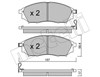 Колодки тормозные дисковые комплект 2208190 METELLI