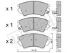 Колодки тормозные 2208420 METELLI