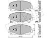 Передние тормозные колодки 2208670 METELLI