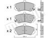 Колодки тормозные дисковые комплект 2208840 METELLI