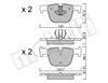 Колодки тормозные дисковые комплект 2209630 METELLI