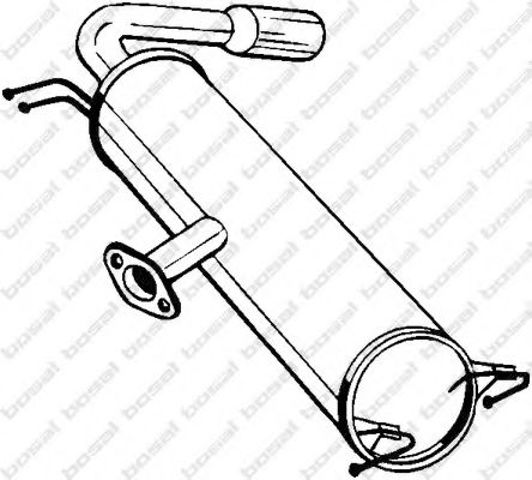 Глушитель выхлопных газов конечный 228467 BOSAL