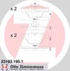 Колодки тормозные передние дисковые 231831951 ZIMMERMANN