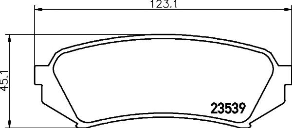 Колодки тормозные задние, дисковые 2353902 TEXTAR