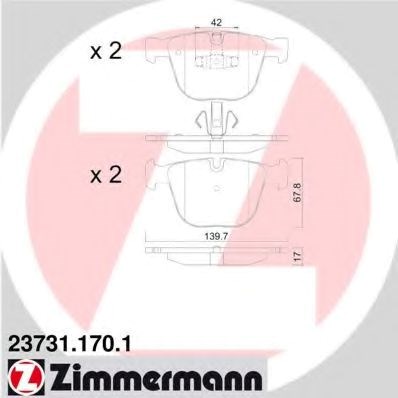Задние колодки 237311701 ZIMMERMANN