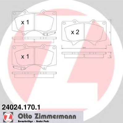 Колодки передние 240241701 ZIMMERMANN