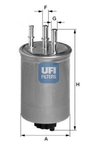 Фильтр топливный ford focus 1.8-2.0 tdci 01- (пр-во ufi) 2444500