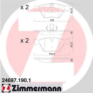 Колодки передние 246971901 ZIMMERMANN