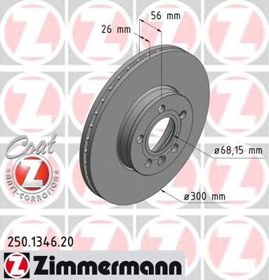 Ротор тормозной 250134620 ZIMMERMANN