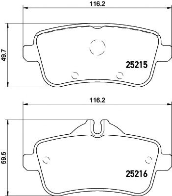 Колодки дисковые  2521501 TEXTAR