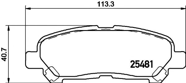 Колодки дисковые  2548101 TEXTAR