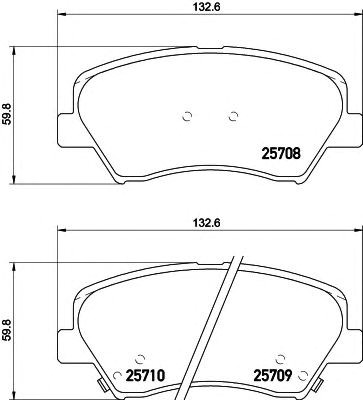Колодки тормозные 2570801 TEXTAR