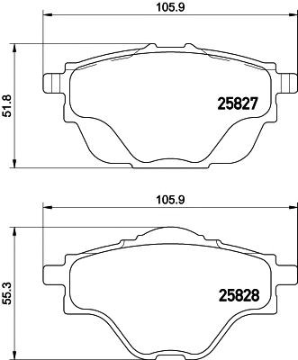 Колодки дисковые  2582701 TEXTAR