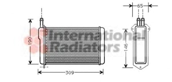 Радиатор отопителя ваз 2108, таврия (пр-во van wezel) 26006009