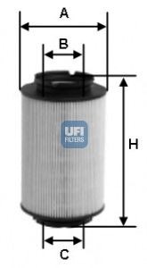 Фільтр паливний vag 1.9, 2.0 tdi 04- (вир-во ufi) 2601400