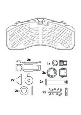 Колодки тормозные дисковые комплект 2925305390 BENDIX