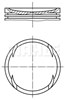 Поршень в комплекте на 1 цилиндр, 2-й ремонт (+0,50) 306401 MAHLE
