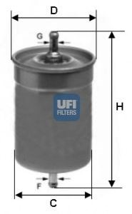 Фильтр топливный vw passat, transporter iii,iv 83-03, audi a4, a6 (пр-во ufi) 3150000