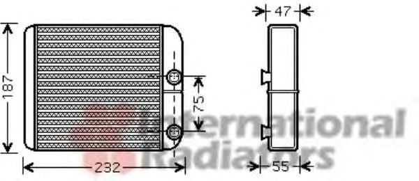 Радиатор отопителя Mitsubishi Galant 8