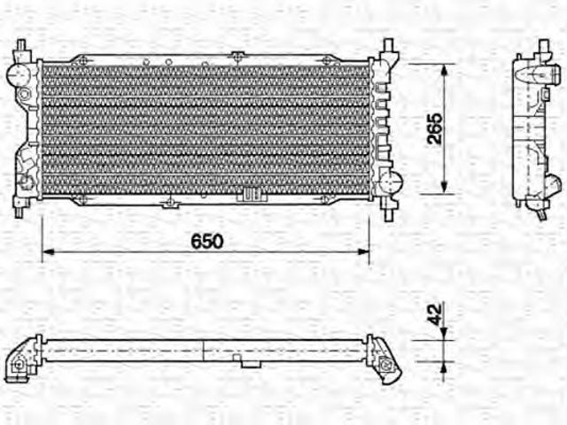 Magneti marelli opel радіатор охолодження combo,corsa b 1.5/1.7d 94- 350213588000