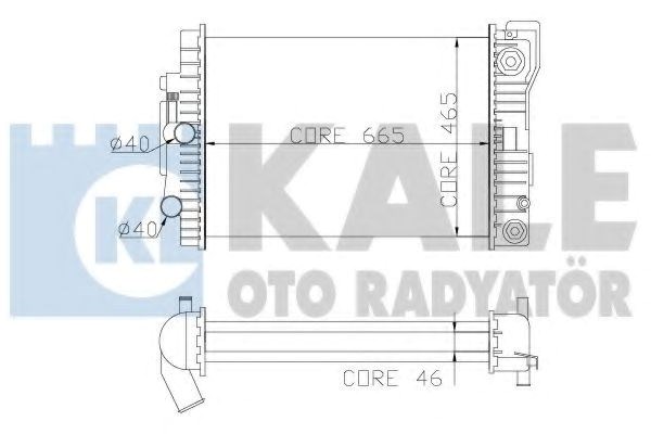 Kale db радіатор охолодження s-class w140 3.2 91- 351500