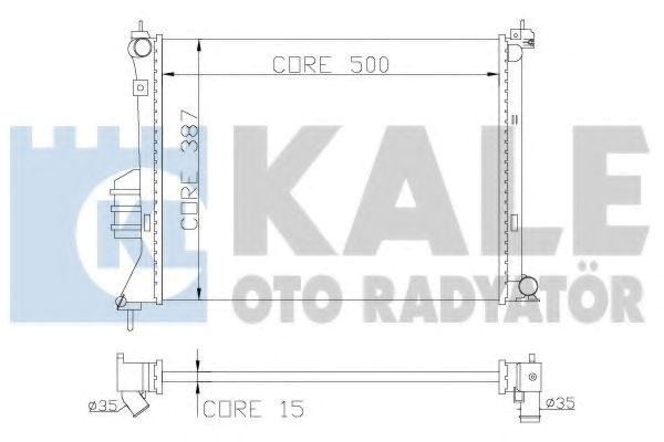 Kale hyundai радіатор охолодження i20 1.2/1.6 08- 358600