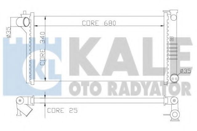Kale mazda радіатор охолодження двиг. mazda 626 iv,v 1.8/2.0 91- 359600
