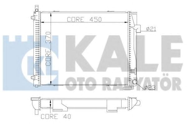 Kale db радіатор охолодження w124 2.8/3.6 85- 361900