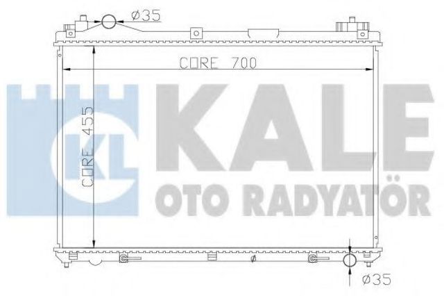 Радиатор системы охлаждения двигателя 365400 KALE