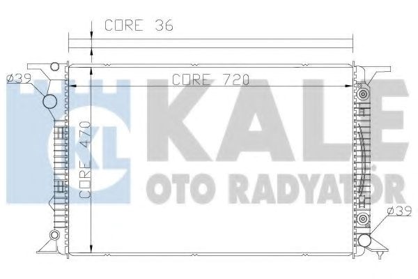 Kale vw радіатор охолодження audi a4/5, q5 2.7tdi/3.0 367700