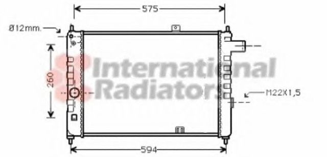 Радиатор охлаждения ascona c/kad d mt 81-88(пр-во van wezel) 37002055