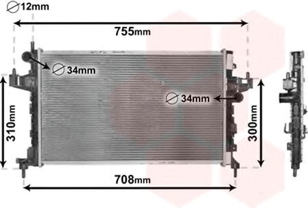 Радиатор основной 37002380 VAN WEZEL