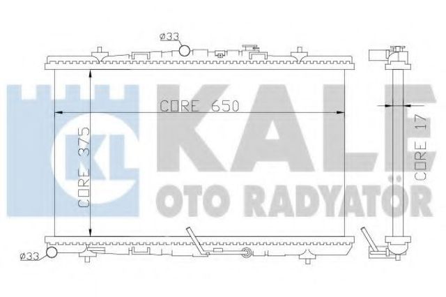 Kale opel радиатор охлаждения astra h 1.3/1.9cdti 371300