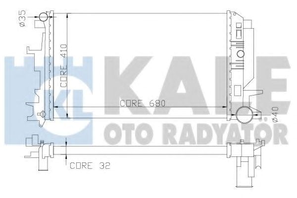 Kale db радіатор охолодження sprinter, vw crafter 2.2/3.5cdi 06- 373900
