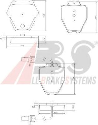 Колодки передние 37448 ABS