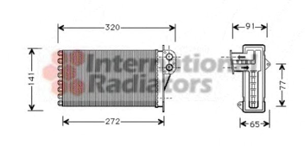Радиатор отопителя peug 206/citr picasso 99- (van wezel) 40006199