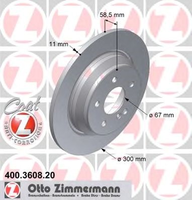 Диск тормозной задний 400360820 ZIMMERMANN