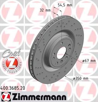 Ротор тормозной 400368520 ZIMMERMANN
