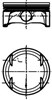 Поршня на 1 цилиндр, STD 40348600 KOLBENSCHMIDT