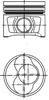 Поршня на 1 цилиндр, STD 40409600 KOLBENSCHMIDT
