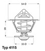 Термостат в сборе 411592D WAHLER