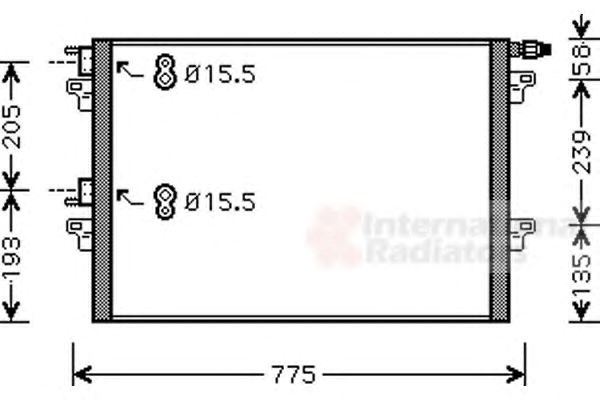 Конденсатор кондиционера 43005382 VAN WEZEL
