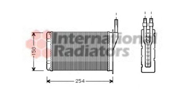 Радиатор отопителя renault express/r5/r9/r11 (van wezel) 43006087