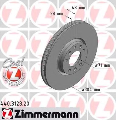 Ротор тормозной 440312820 ZIMMERMANN