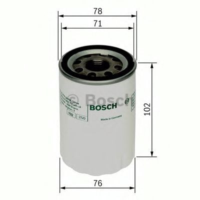 Bosch p3109 h114mm фільтр масляний 2,5d/td: fiat ducato -90 citroen cx25 -92 451103109