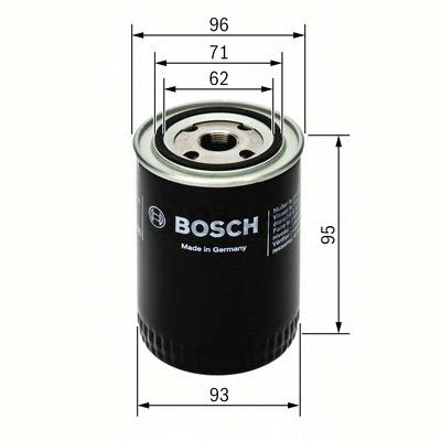 Bosch p3260 h100mm фільтр масляний volvo 1,9d/td: 440, 460, s40, v40 451103260