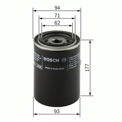Bosch p3002 фільтр масляний new holland, volvo 451203002