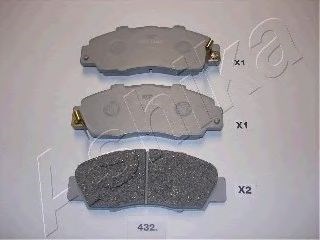 Колодки тормозные дисковые передние honda civic (пр-во ashika) 5004432