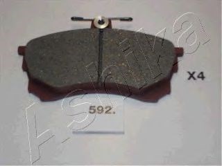 Колодки гальмівні передні дискові mitsubishi carisma (вир-во ashika) 5005592